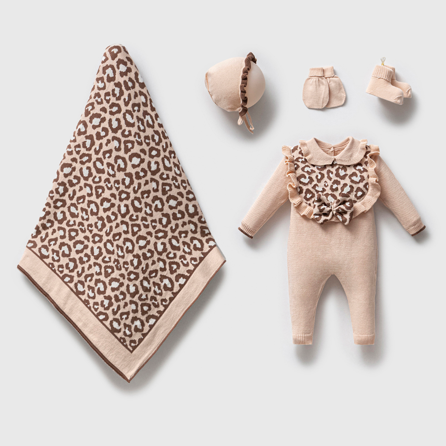 Ensemble bébé nouveau-né 5 pièces – Léopard