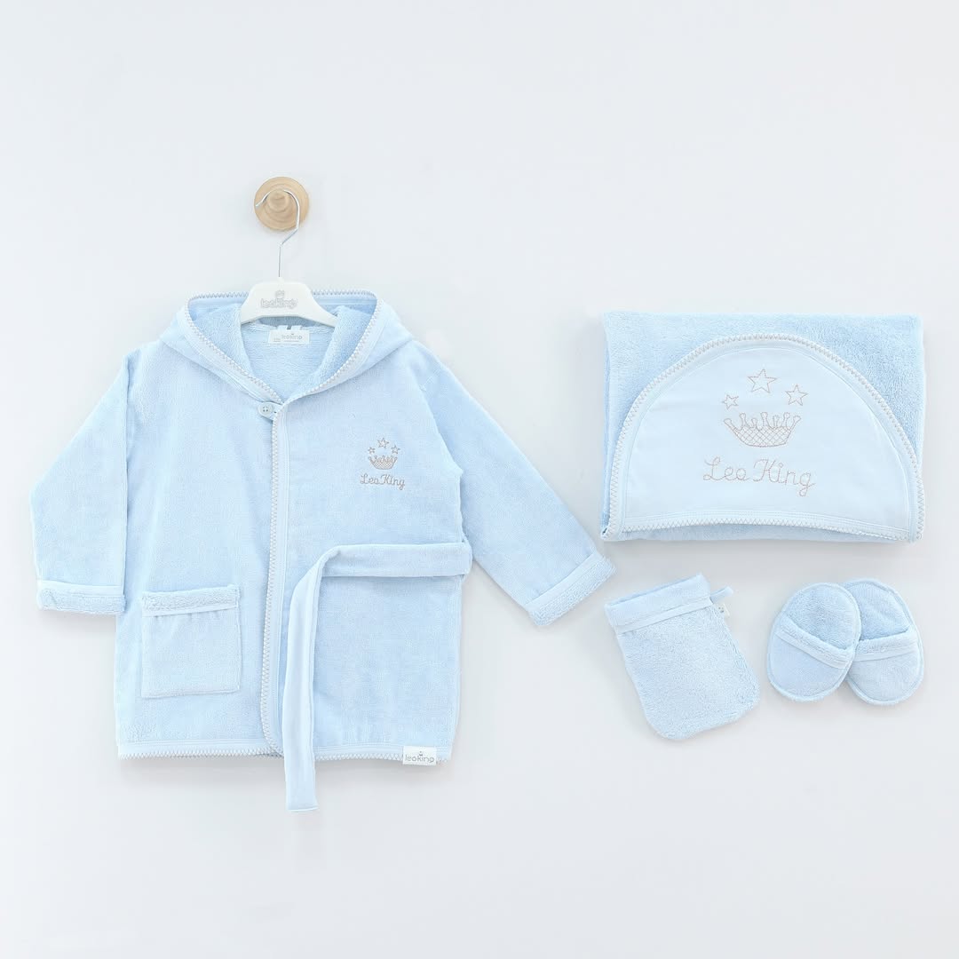 Ensemble de peignoir pour bébé garçon –  Bleu